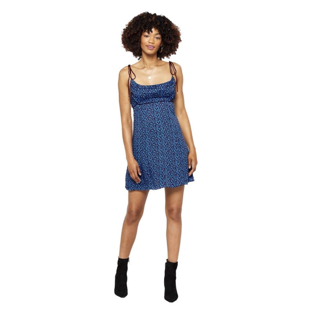 Free People | Kai Mini Dress in Blue Combo NWT